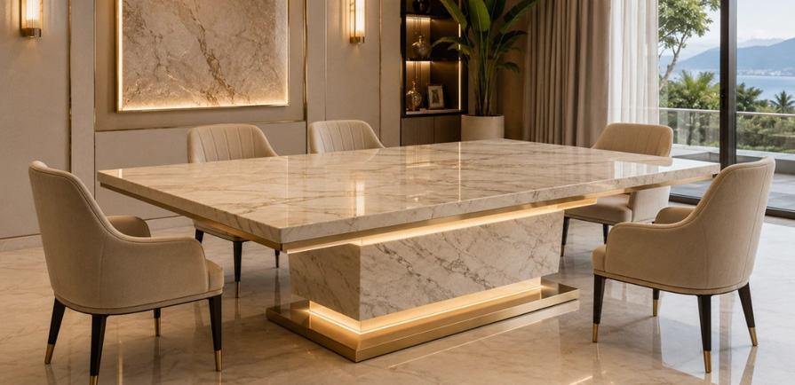 How to Decorate a Marble Dining Table
