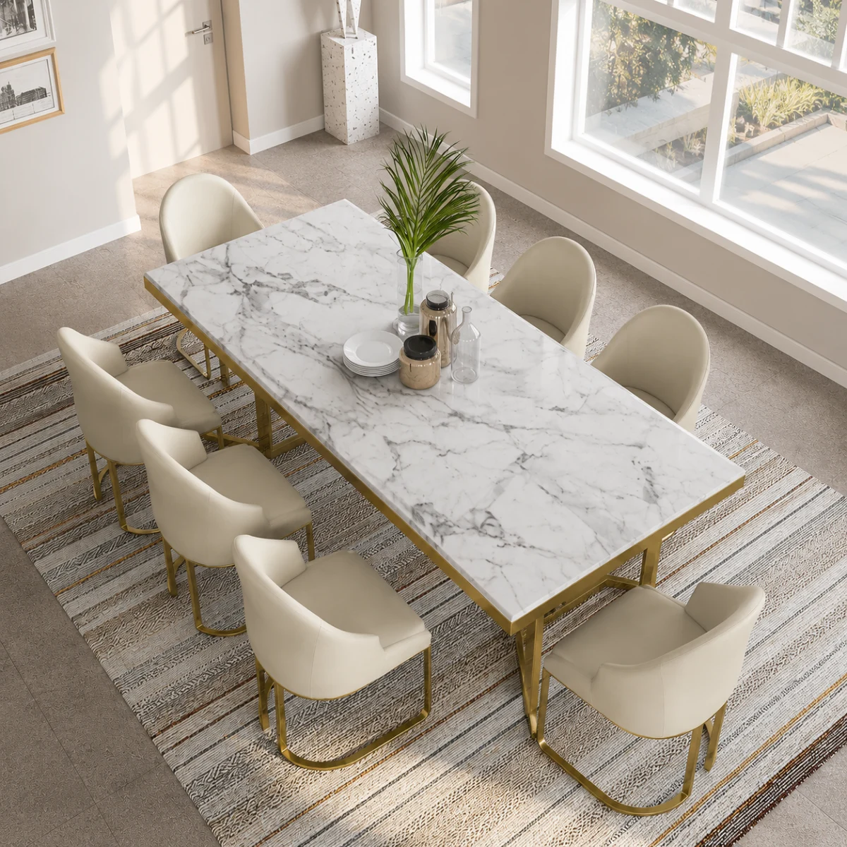 Ivory Extend Table Three