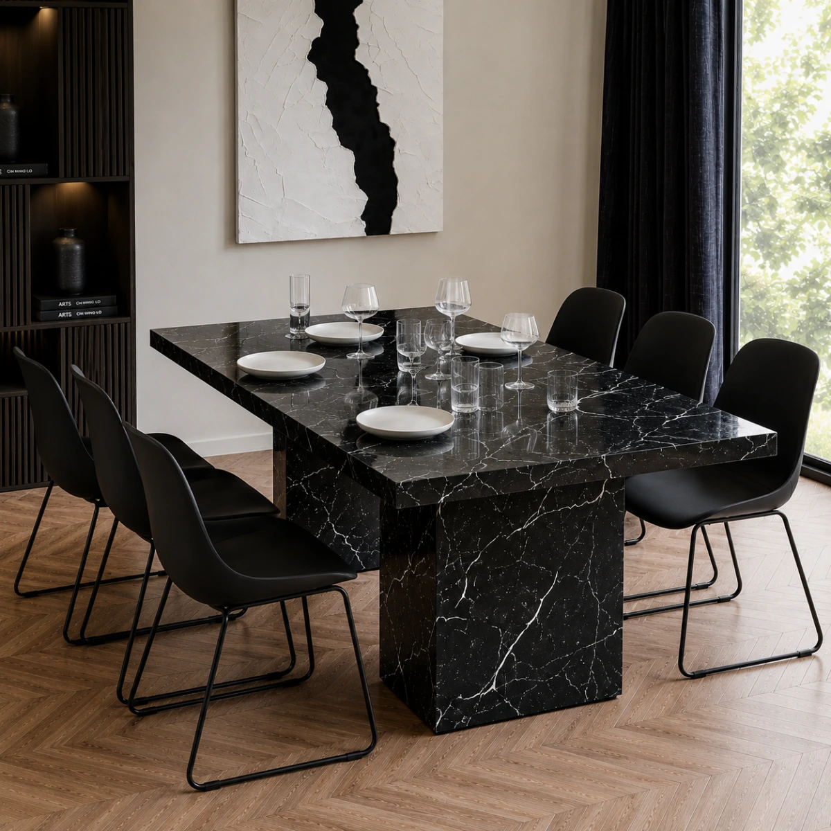 Midnight Slab Table Three