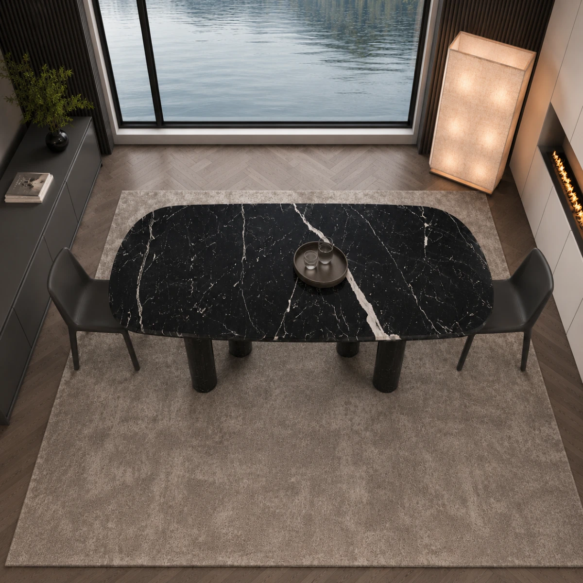 Noir Pillar Table