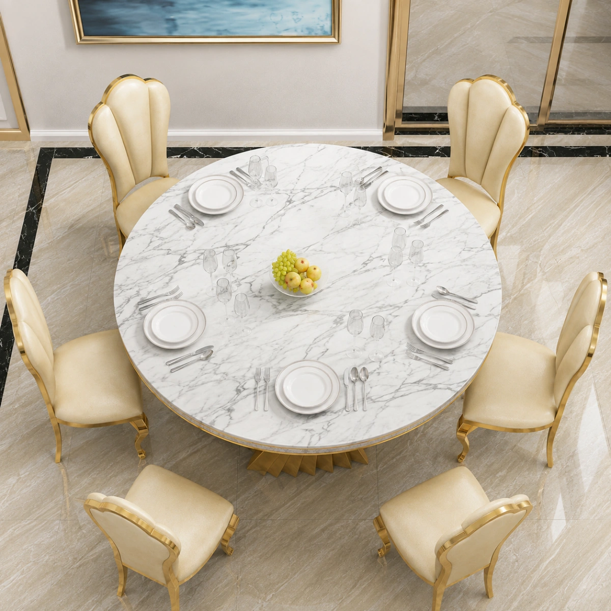 Rosalind Round Marble Two
