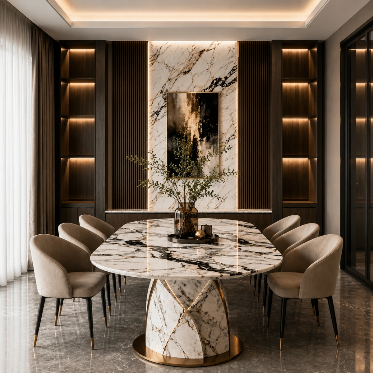 Serena Oval Marble Two