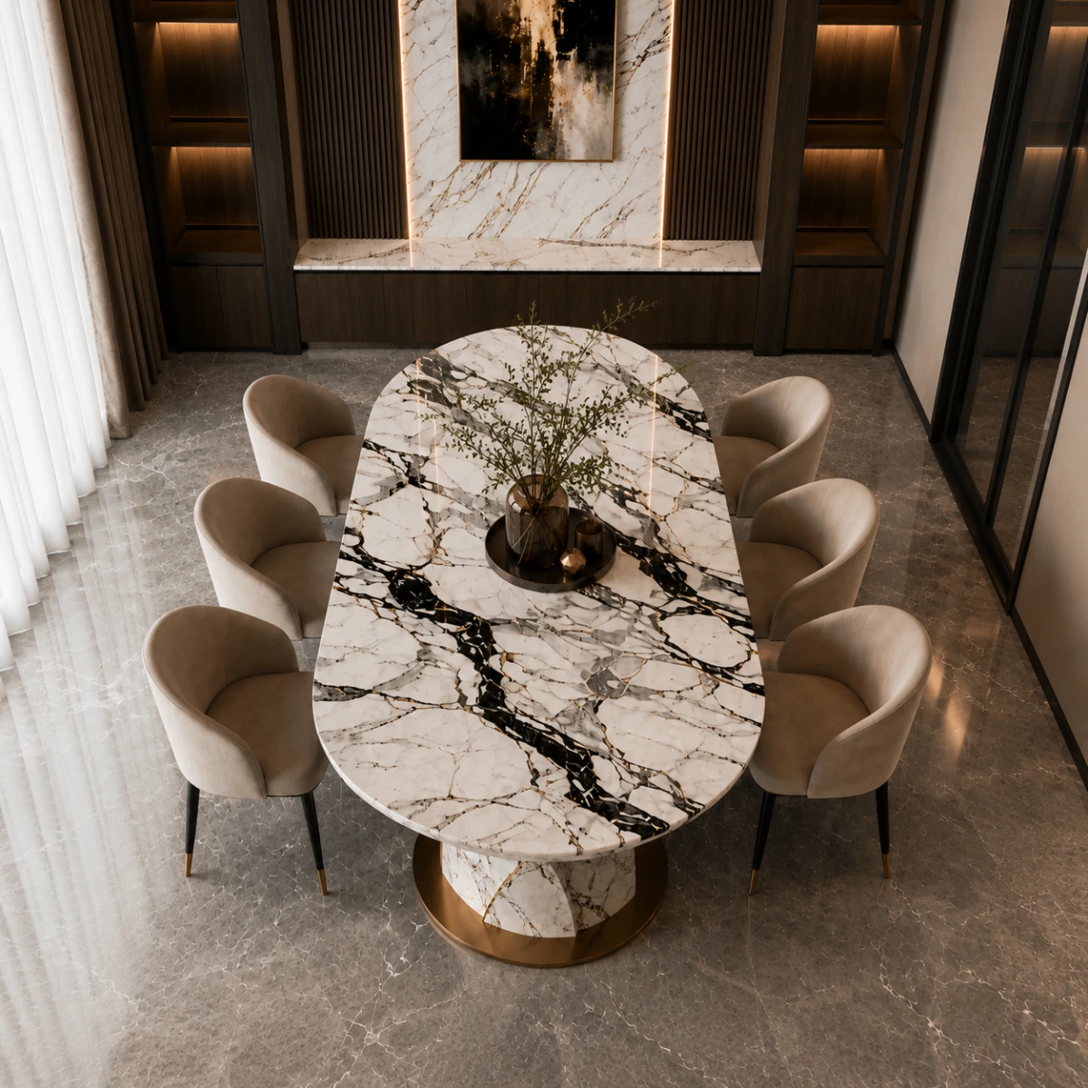Serena Oval Marble
