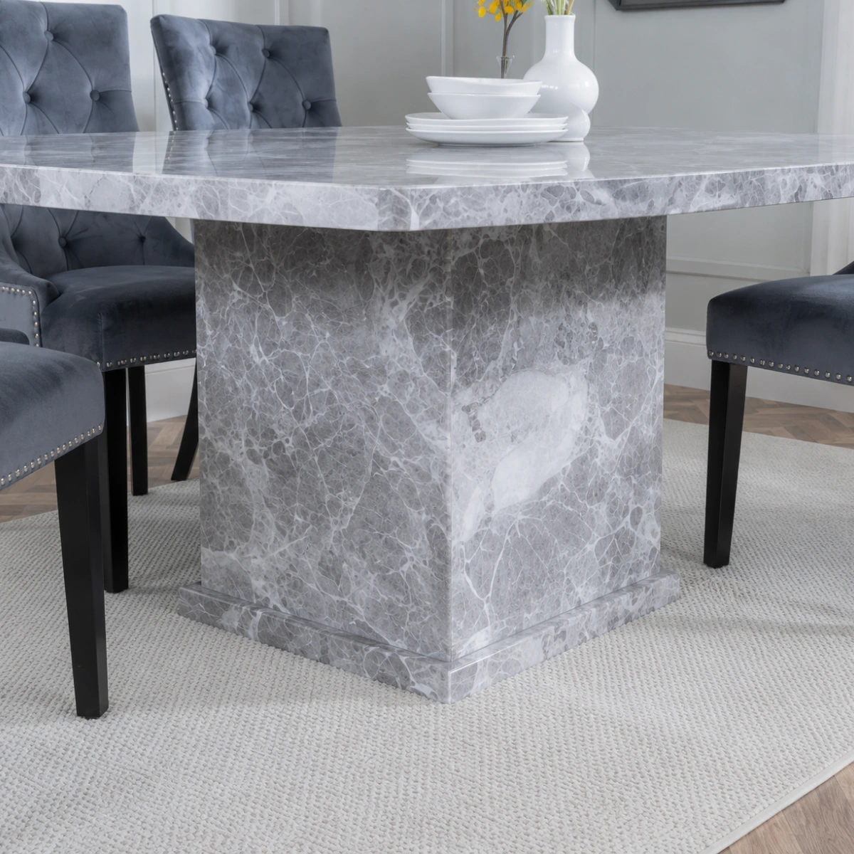 Slate Grey Square Table